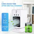 Mini climatiseur USB 3 vitesses, ventilateur + humidificateur, idéal bureau/chambre/camping