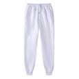 Pantalons pour hommes Pantalons Pantalons de survêtement Pantalons hip-hop Legging Pantalons décontractés rembourrés blanc-0
