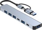 Hub USB C UPLAYTECK 7 en 2 Multiprise de USB Station d'Accueil Adaptateur Compatible Macbook iMac iPad iPhone 1*USB 3.0, 4*USB 2.0