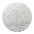 COCO PAPAYA Disque Arbre de Vie - Sélénite - Ø10cm - Support de rechargement - Pierre naturelle - Énergie positive
