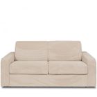 INSIDE 75 Canapé convertible express MIDNIGHT 140cm matelas 16cm velours Côtelé beige