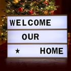 MOONMINI Boîte Lumineuse cinématographique avec 85 lettres flexibles & noir en format A4,Boîte à Lumière Message Board - Shell noir