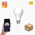 SULION Pack 10X Ampoule LED Intelligente Smart A60 E27 CCT+DIM 10W 1055lm WIFI Compatible avec Alexa et Google Home