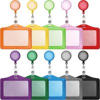 Porte-cartes Multicolores,10Pcs Porte-cartes d'Identité avec Clip Titulaire de Carte Rétractables,Porte-badge pour Cartes d'Identité
