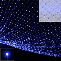 Guirlande lumineuse Filet rideau lumineux 160 LED bleu Décoration Noel