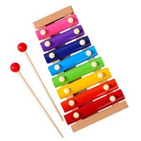 Dioche Xylophone pour enfants Xylophone Enfant 8 Tons Barres Colorées Bois Glockenspiel instruments sanza Bois de pin