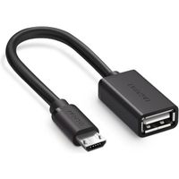 UGREEN OTG Câble Adaptateur USB Femelle vers Micro USB Mâle pour Samsung, Huawei, Sony et d'Autres Smartphones