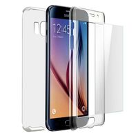 Coque Pour Samsung Galaxy S9 Plus Intégrale Protection 360° Transparent avec Protecteur d'écran en Verre Trempé