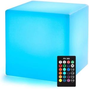 VEILLEUSE BÉBÉ 20Cm Cube Lumineux Led Lampe D'Ambiance Avec Téléc