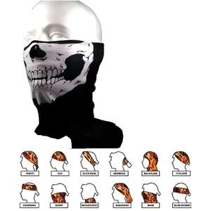 achat Masque Tour De Cou Tête De Mort Cache Nez Squelette Tube