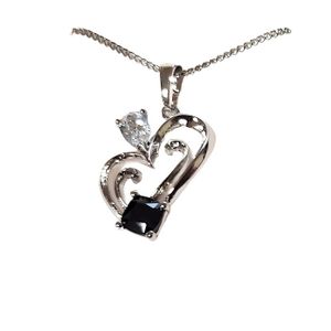 Pendentif Onyx Et Argent 925/1000 Poinçonné - Bijou Élégant Neuf