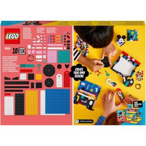 ASSEMBLAGE CONSTRUCTION LEGO 41964 DOTS Boîte Créative La Rentrée Mickey Mouse et Minnie Mouse, 6-en-1, Boîte de Rangement, Cadre Photo, Enfants 6 Ans