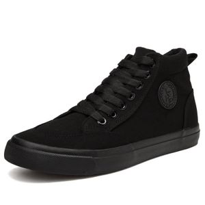 BASKET Baskets Montantes - Homme - Noir - Lacets - Plat