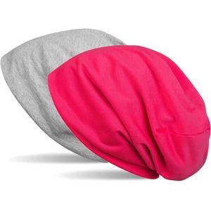 styleBREAKER Bonnet Beanie r/éversible Unicolore Unisexe 04024115 longbeanie Mou l/éger et Doux