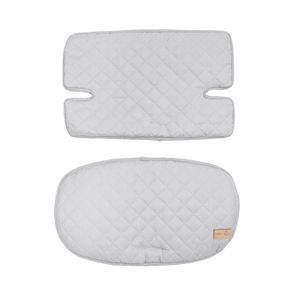 Coussin Siège Réhausseur Chaise Enfant Mousse Imperméable Portable - Confortable Anti Glisse Bébé (Gris Clair)