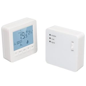 THERMOSTAT D'AMBIANCE SALUTUYA thermostat RF Thermostat Programmable RF sans fil intelligent, ignifuge, régulateur de température de bricolage detachee