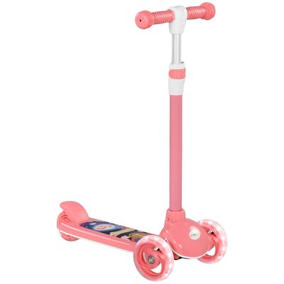 Trottinette Enfants 3-8 Ans Pliable Avec Roues LED Lumineuses - Patinette Réglable 4 Hauteurs, Frein Double, Blanc
