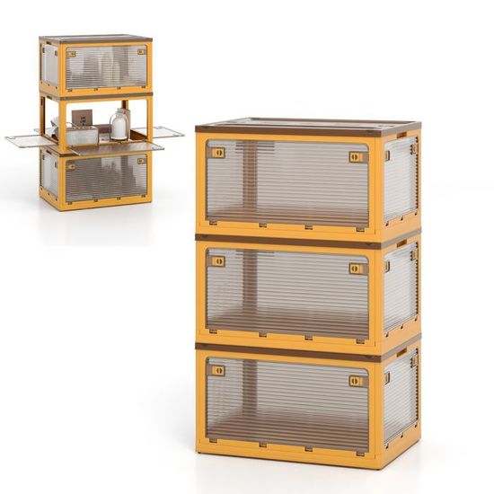 Lot De 3 Bacs De Rangement Avec Couvercles, Bacs De Rangement Robustes