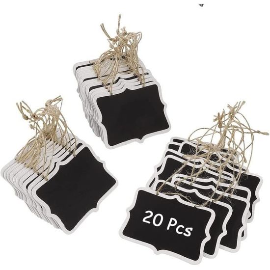 40 Pièces Mini Tableaux Noirs Effaçables 100x76mm + 1 Marqueur Blanc - Étiquettes Prix, Mariages, Buffets, Restaurants, Événements