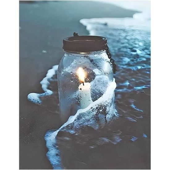 Set 4 Quadri Diamond Painting Paesaggi | 40x50 Cm, Motivi Spiaggia E Grecia | Con Pietre E Attrezzi - Foto 6