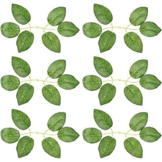 200 Feuilles Artificielles Vertes Mixtes – Feuilles De Rose & Feuilles Florales En Soie Pour Artisanat, Mariage, Déco & Bouquets
