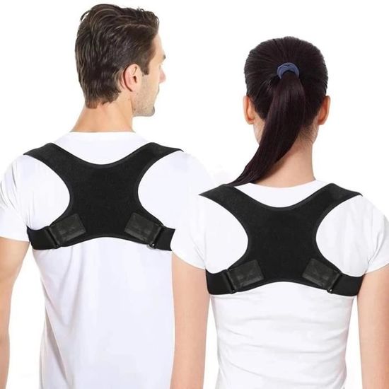Ceinture Correctrice De Posture Pour Dos - Taille L Unisexe, En Néoprène Noir