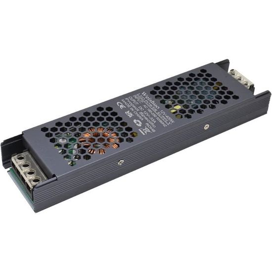 Transformateur LED 400W 12V 33.3A - Alimentation AC/DC 180-240V Vers 12V - Pour Bandes LED, Spots, éclairage - Protections Intégrées, Refroidissement Passif