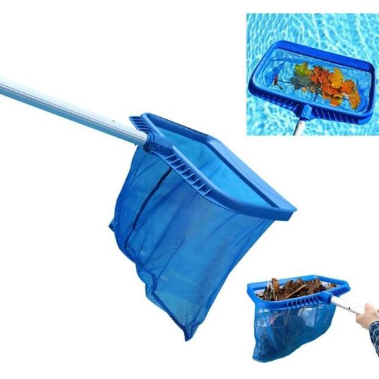 Épuisette Piscine JNUYISW - Filet Profond Et Plat Interchangeable, PVC/nylon, Pour Nettoyer Feuilles, Débris - Sans Tige