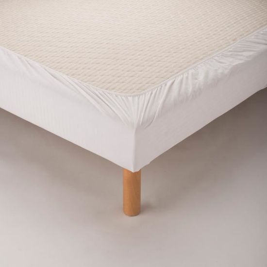 Bande cache-sommier blanc pour lit 90x190cm