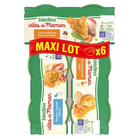 Bledina Idees De Maman Repas Bebe Des 6 Mois Tomates Bœuf Navets 6x0g Achat Vente Plats Cuisines Bledina Idees De Maman Repas Bebe Des 6 Mois Tomates Bœuf Navets 6x0g