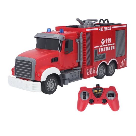 Camion de pompiers télécommandé avec son, lumière et pulvérisation d'eau -  VGEBY - Cdiscount Jeux - Jouets