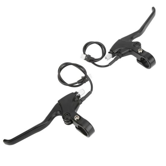 1 Paire Leviers De Frein Vélo Scooter DAZZLEEX - Poignées Frein Universelles M4 25,4 Cm, Noir