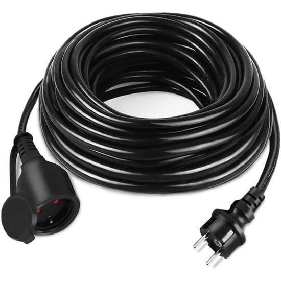 NAIZY Rallonge éléctrique 20m pour multiprise - Câble d'extension ...