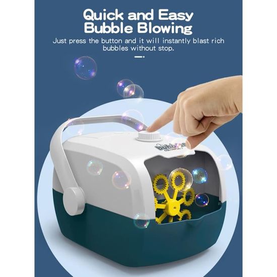 Machine à Bulles Avec Télécommande - 120 000 Bulles/min - 6 LEDs Colorées - Boîtier Métal - Inclut 1000ml De Liquide