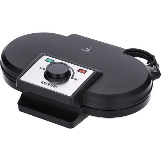 Machine A Gauffre SEVERIN Gaufrier Duo 1 200 W, Appareil à Gaufres Au Revêtement Antiadhésif Pour Deux Norvégiennes Moelleuses Et Croustillantes, Machine à Design Compact, Noir, WA 2119 Gaufrier Tefal