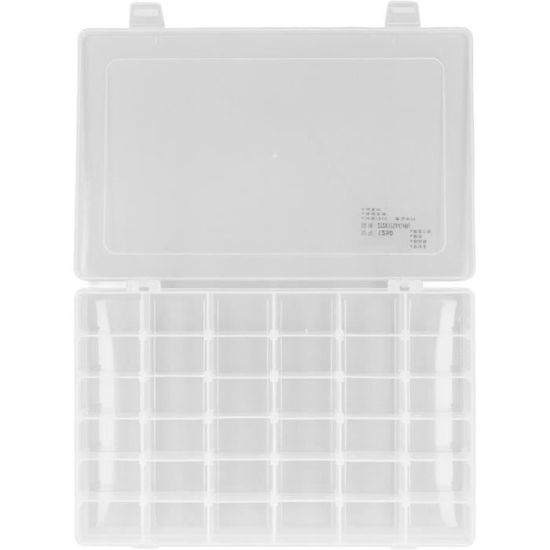 Lot De 4 Boîte De Rangement Plastique,15 Grilles Diviseurs À