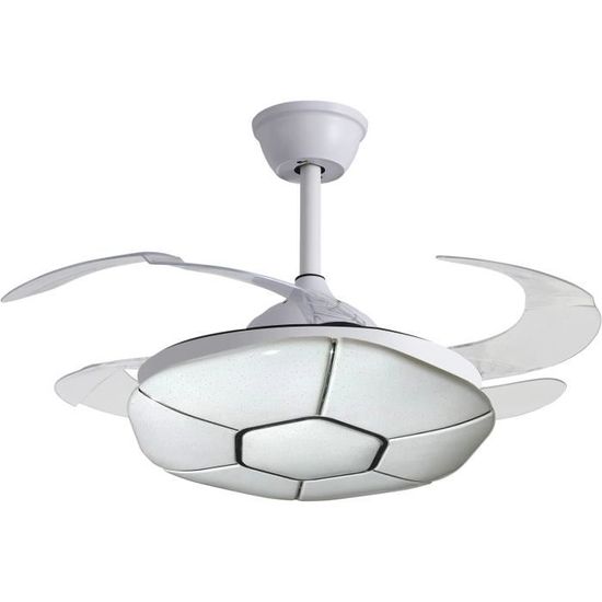 Ventilateur de plafond de 58 cm avec lumière LED et télécommande