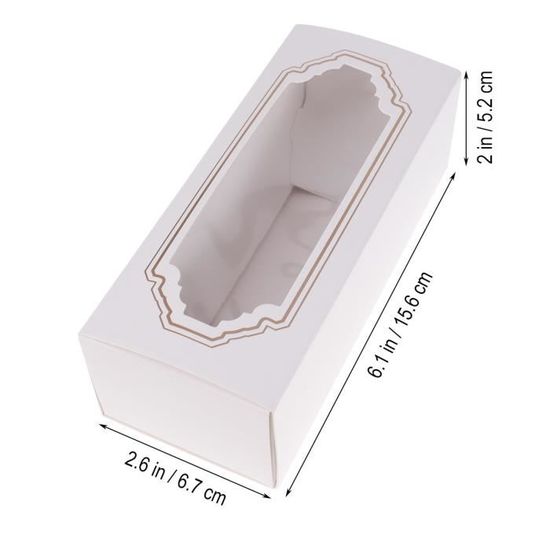Boîtes à Macarons 5 Cavités - Lot De 15 Boîtes Avec Fenêtre Transparente Pour Desserts Et Cupcakes