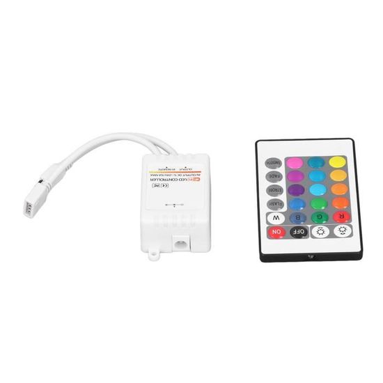 24 Clés USB Contrôleur LED Avec Télécommande Pour Ruban RGB 5050 DC5V - Neuf - Modèle Ldn2026Cn168