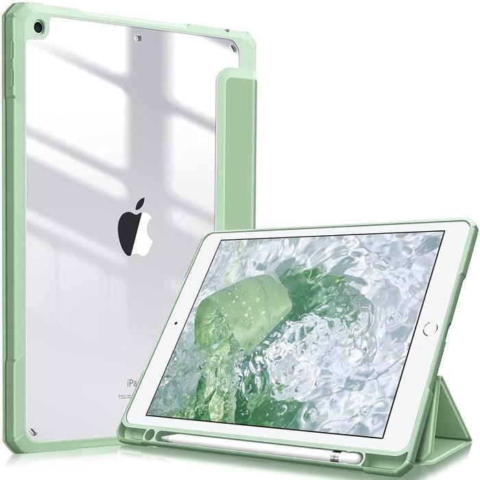 Coque pour enfants pour iPad 9ème / 8ème / 7ème génération, étui Ipad 10.2  avec protecteur d'écran, sangle / béquille rotative, porte-crayon, antichoc  10.