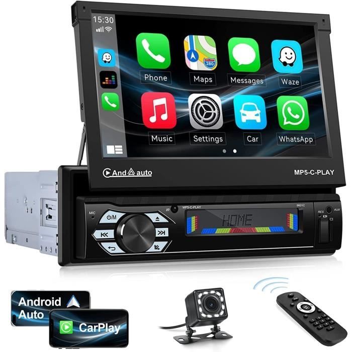 Autoradio Carplay 1 Din 7 Pouces Écran Tactile Réglable Poste Radio Voiture  Bluetooth Android Auto, Radio FM, Lien Miroir pour A146 - Cdiscount Auto