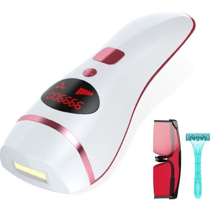 Epilateur Lumière Pulsée 999000 Flashs IPL Epilation Definitive,2 Modes 5 Niveaux Dnergie pour Hommes/Femmes/Visage/Aisselles