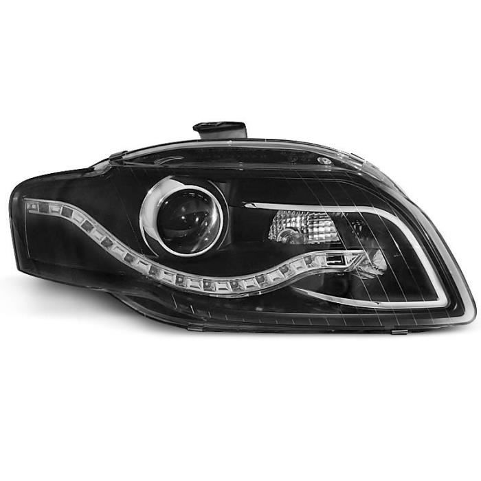 Paire de feux phares Audi A4 B7 04-08 Daylight led noir (U52)