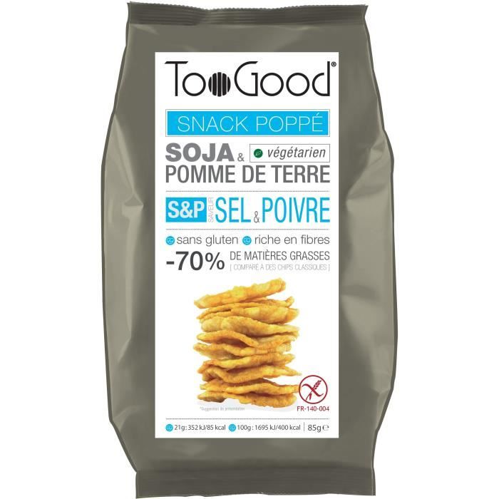 Snack poppé saveur sel et poivre 85g Toogood