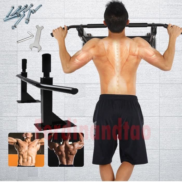 BARRE DE TRACTION MURAL FIXE DE MUSCULATION FITNESS D'EXERCICE