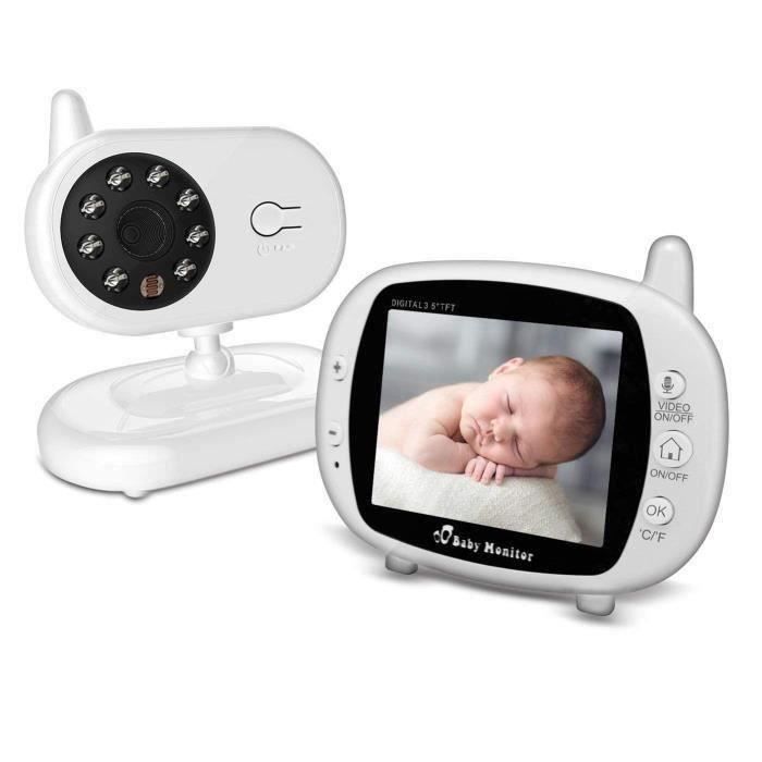 BabyPhone vidéo Sans fil Multifonctions 3.5 pouces Caméra LCD Couleur Vidéo sans fil bébé I025BF