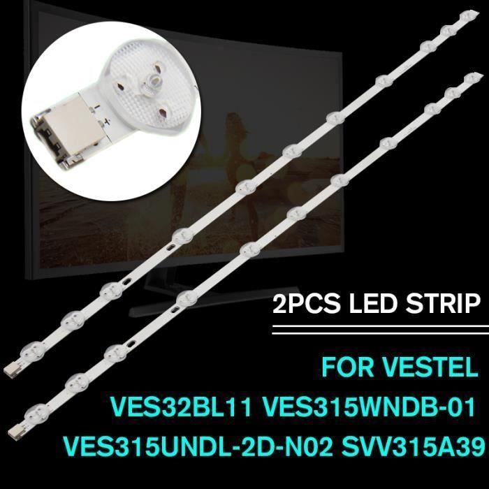 2PCS 57.6CM Ruban Bande Lumineuse 11 LED Strip -Décor TV - pour VESTEL VES32BL11 VES315WNDB-01 VES315UNDL-2D-N02 SVV315A39 Ve13234