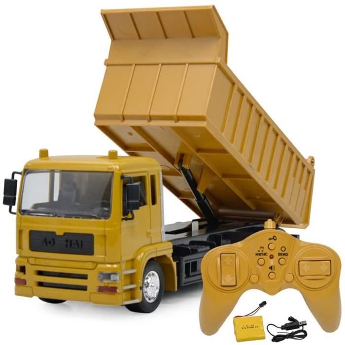 VEHICULE MINIATURE ASSEMBLE ENGIN TERRESTRE MINIATURE ASSEMBLE Jouet de camion à benne basculante RC entièrement204