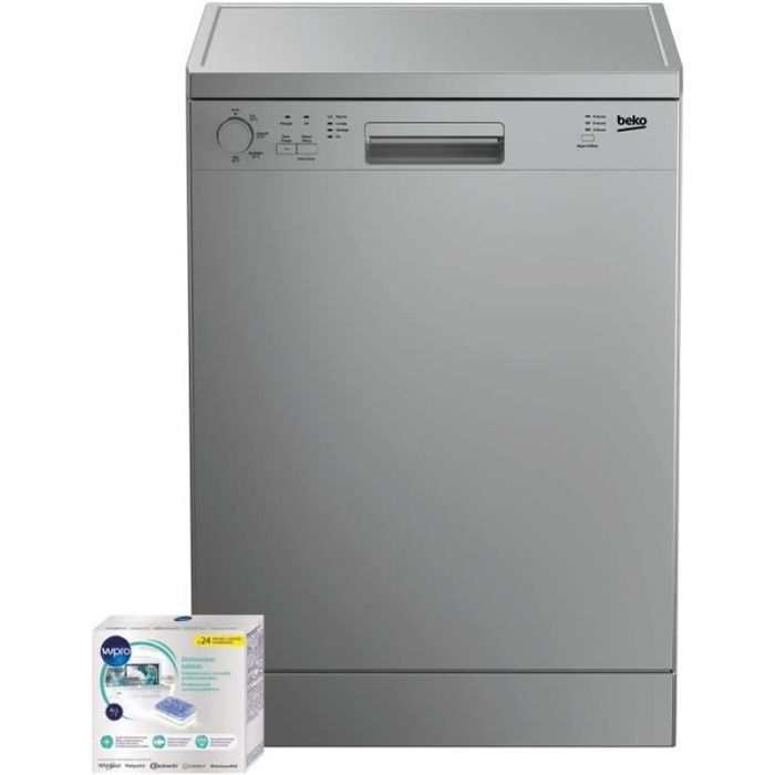 BEKO Lave-vaisselle posable inox 49dB 13 couverts 60cm Séchage statique Inox