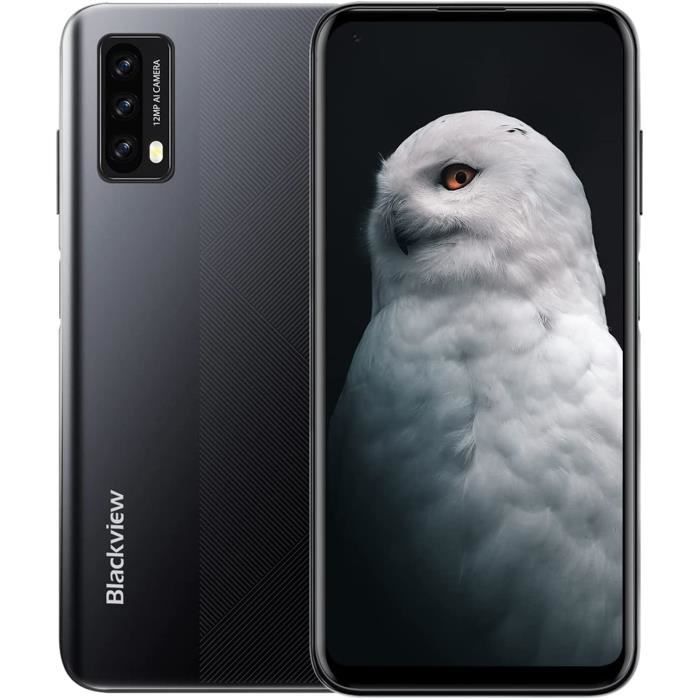 Blackview Smartphone A90 4Go + 64Go 6,39 Pouces 4280mAh Batterie Android 11 Octa-core Double SIM Téléphone Portable - Noir